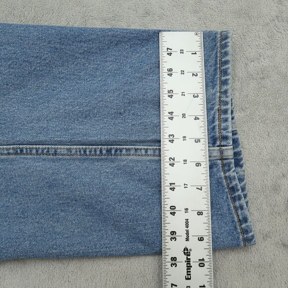 Levi's 505 Jeans Mens Size 44x30 (42x30 Actual) Blue Regular Straight Denim - Picture 5 of 16